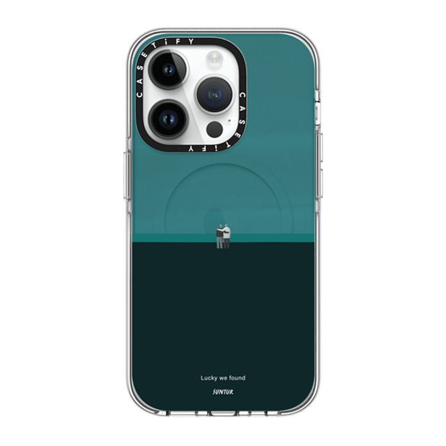 Suntur x CASETiFY iPhone 14 Pro ケース クリア クリア ケース MagSafe対応 Lucky we found