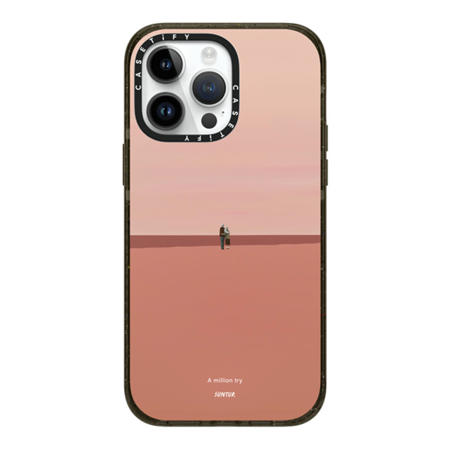 Suntur x CASETiFY iPhone 14 Pro Max ケース ブラック インパクトケース MagSafe対応 A million try