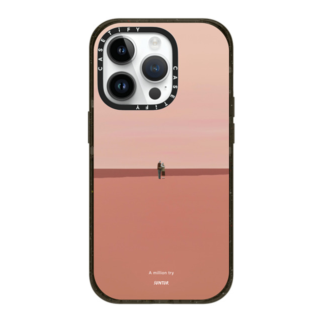 Suntur x CASETiFY iPhone 14 Pro ケース ブラック インパクトケース MagSafe対応 A million try