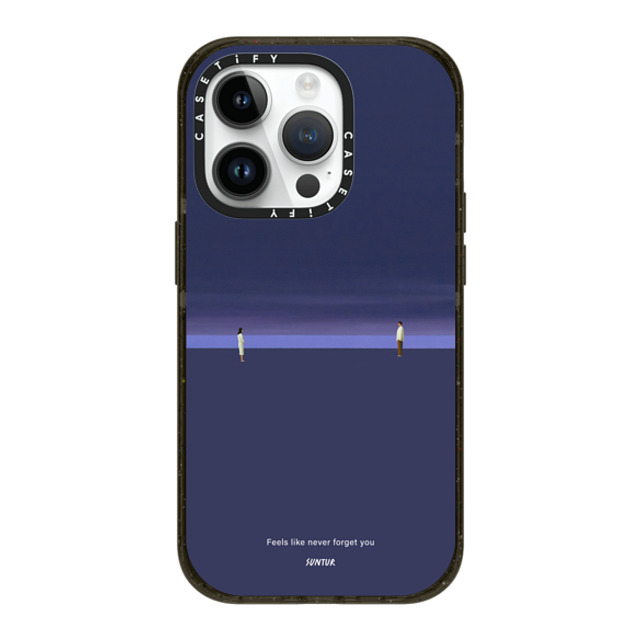 Suntur x CASETiFY iPhone 14 Pro ケース ブラック インパクトケース MagSafe対応 Feels like never forget you