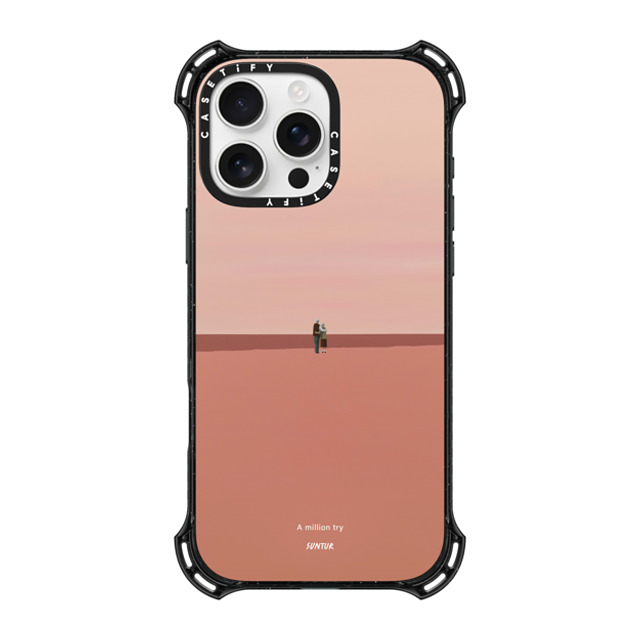 Suntur x CASETiFY iPhone 16 Pro Max ケース ブラック バウンスケース A million try