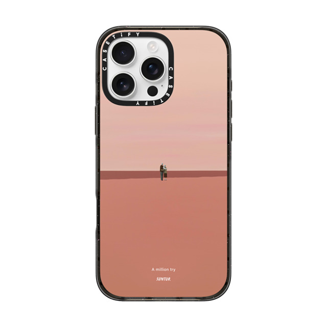 Suntur x CASETiFY iPhone 16 Pro Max ケース ブラック インパクトケース MagSafe対応 A million try