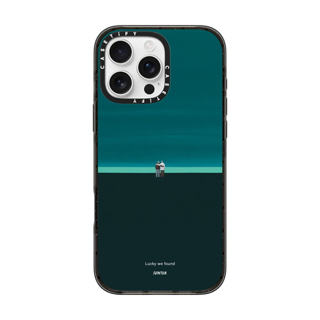 Suntur x CASETiFY iPhone 16 Pro Max ケース ブラック インパクトケース Lucky we found