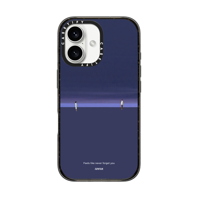 Suntur x CASETiFY iPhone 16 ケース ブラック インパクトケース MagSafe対応 Feels like never forget you