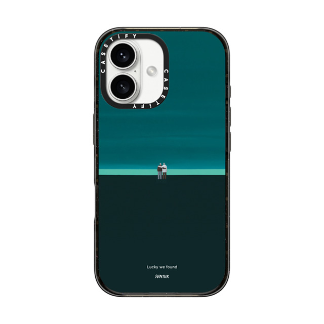 Suntur x CASETiFY iPhone 16 ケース ブラック インパクトケース Lucky we found