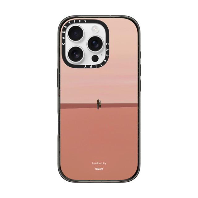 Suntur x CASETiFY iPhone 16 Pro ケース ブラック インパクトケース MagSafe対応 A million try