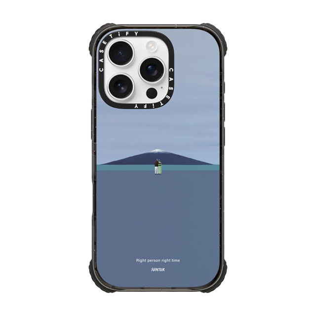 Suntur x CASETiFY iPhone 16 Pro Case Black ウルトラ インパクトケース MagSafe 対応 Right person right time Suntur x CASETiFY iPhone 16 Pro Case Black ウルトラ インパクトケース MagSafe 対応 Right person right time