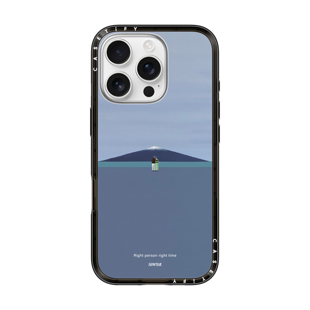 Suntur x CASETiFY iPhone 16 Pro Case Black インパクトライトケース Right person right time Suntur x CASETiFY iPhone 16 Pro Case Black インパクトライトケース Right person right time