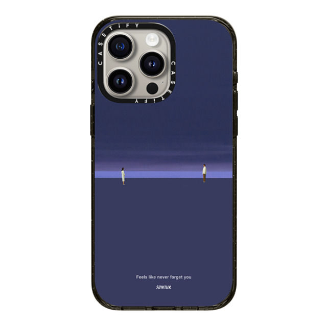 Suntur x CASETiFY iPhone 15 Pro Max ケース ブラック インパクトケース MagSafe対応 Feels like never forget you