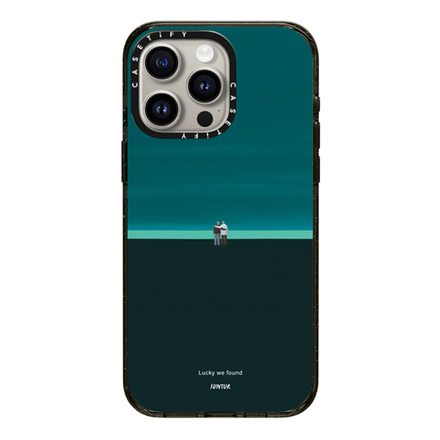 Suntur x CASETiFY iPhone 15 Pro Max ケース ブラック インパクトケース Lucky we found