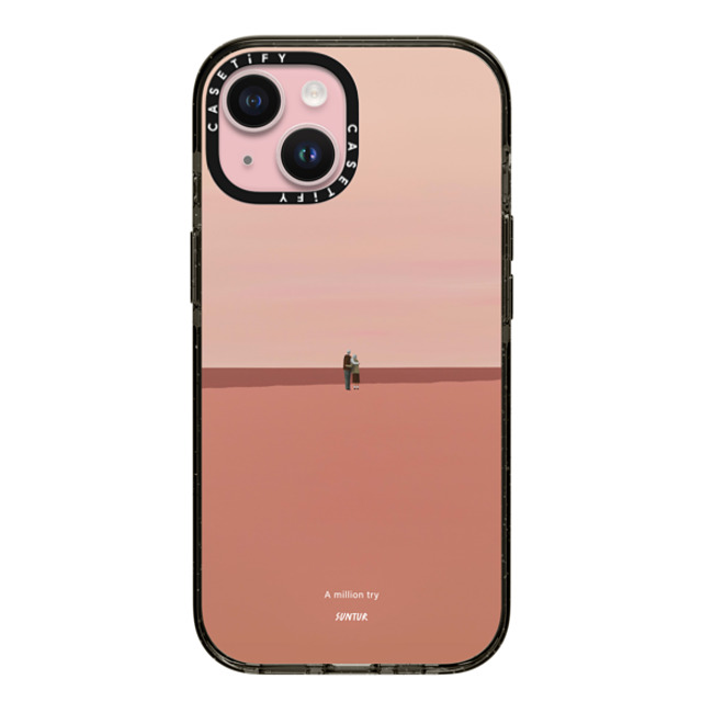 Suntur x CASETiFY iPhone 15 ケース ブラック インパクトケース A million try