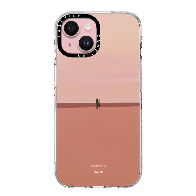 Suntur x CASETiFY iPhone 15 ケース クリア クリア ケース MagSafe対応 A million try