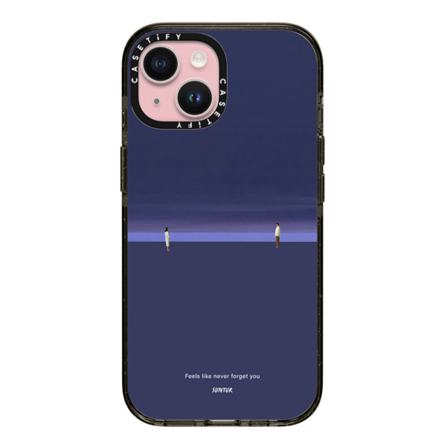 Suntur x CASETiFY iPhone 15 ケース ブラック インパクトケース Feels like never forget you