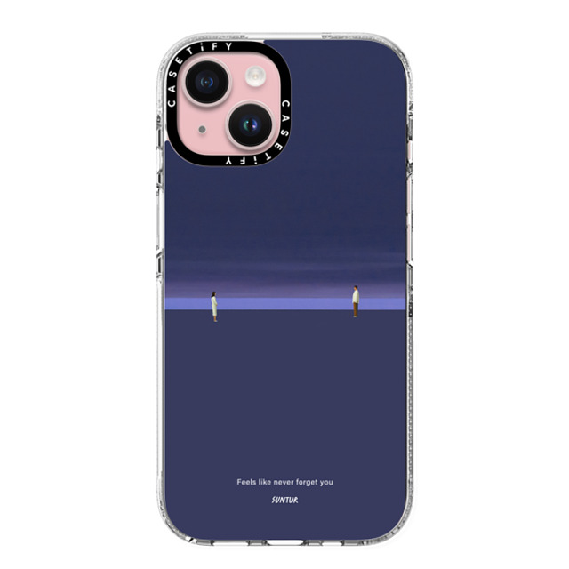 Suntur x CASETiFY iPhone 15 ケース クリア クリア ケース MagSafe対応 Feels like never forget you