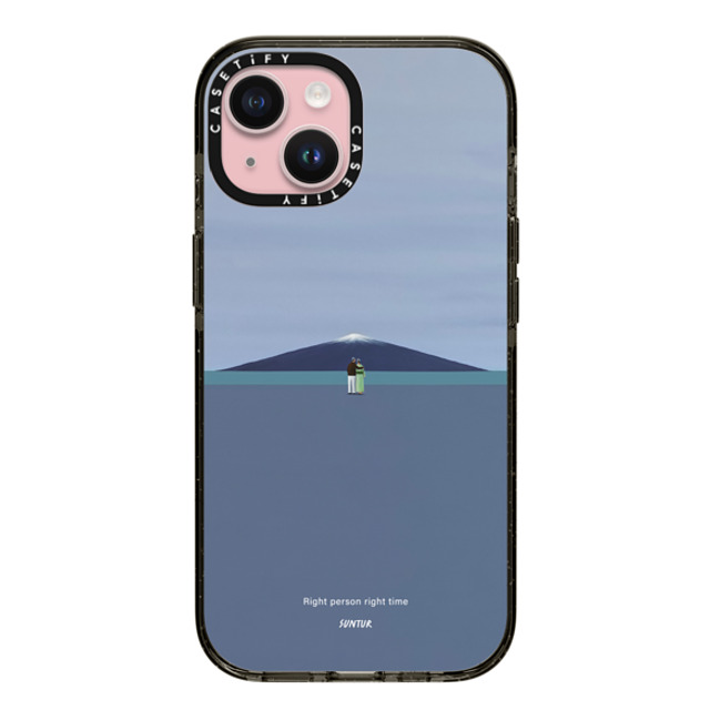 Suntur x CASETiFY iPhone 15 ケース ブラック インパクトケース Right person right time