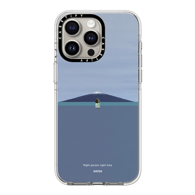 Suntur x CASETiFY iPhone 15 Pro Max ケース クリア クリア ケース MagSafe対応 Right person right time