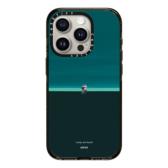 Suntur x CASETiFY iPhone 15 Pro ケース ブラック インパクトケース Lucky we found