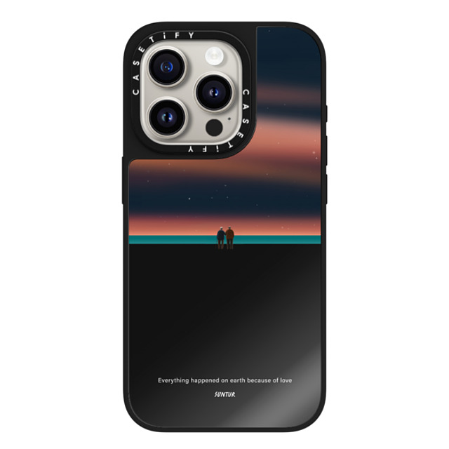 Suntur x CASETiFY iPhone 15 Pro Case Black on Black ミラーケース MagSafe対応 Everything happened on earth because of love Back to School Suntur x CASETiFY iPhone 15 Pro Case Black on Black ミラーケース MagSafe対応 Everything happened on earth because of love Back to School