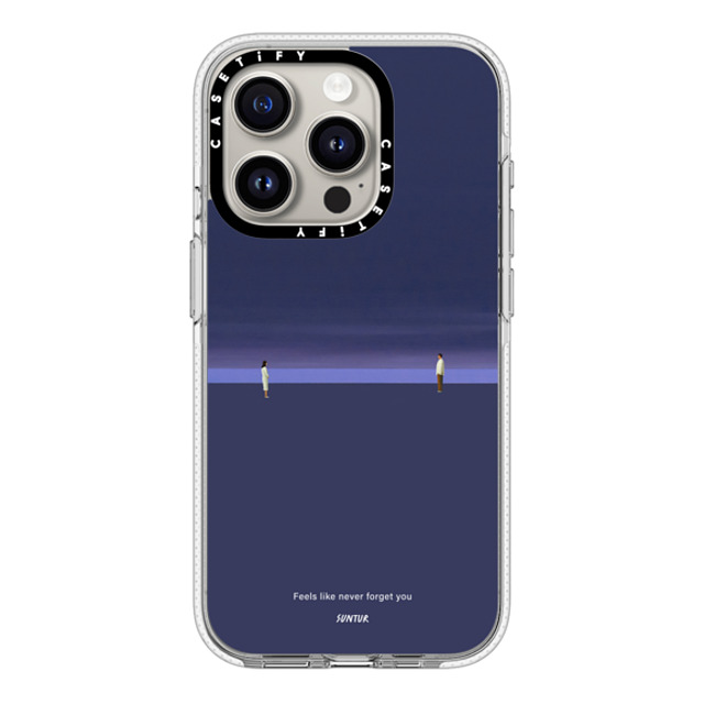 Suntur x CASETiFY iPhone 15 Pro ケース クリア クリア ケース MagSafe対応 Feels like never forget you