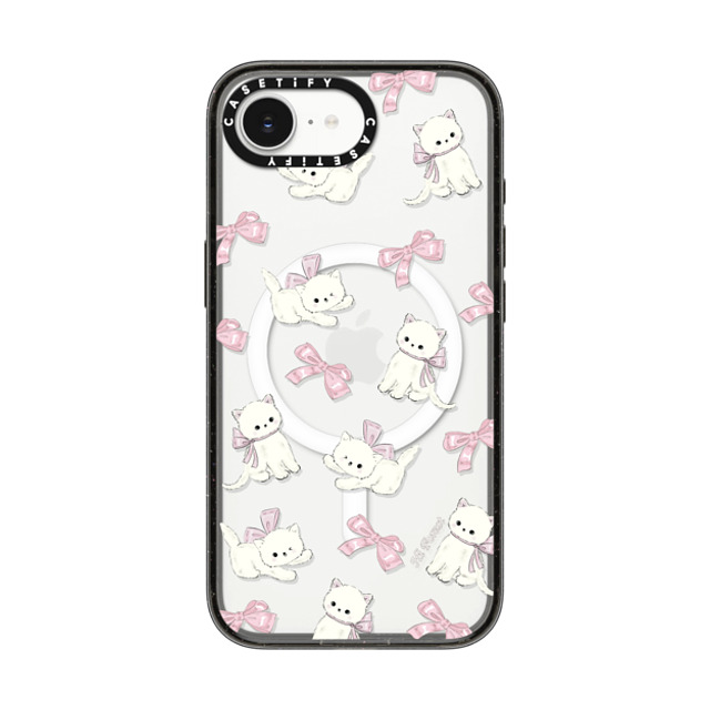 CASETiFY iPhone 16e ケース ブラック インパクトケース MagSafe対応 Ribbon Kitten hi forest Father's Day CASETiFY iPhone 16e ケース ブラック インパクトケース MagSafe対応 Ribbon Kitten hi forest Father's Day