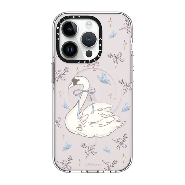 CASETiFY iPhone 14 Pro Case Clear Clear Case MagSafe Compatible Swan Dance hi forest CASETiFY iPhone 14 Pro Case Clear Clear Case MagSafe Compatible Swan Dance hi forest