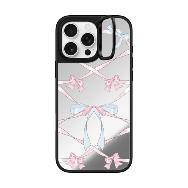 CASETiFY iPhone 16 Pro Max Case Silver on Black ミラー リングスタンドケース MagSafe対応 Ribbon Halo hi forest CASETiFY iPhone 16 Pro Max Case Silver on Black ミラー リングスタンドケース MagSafe対応 Ribbon Halo hi forest