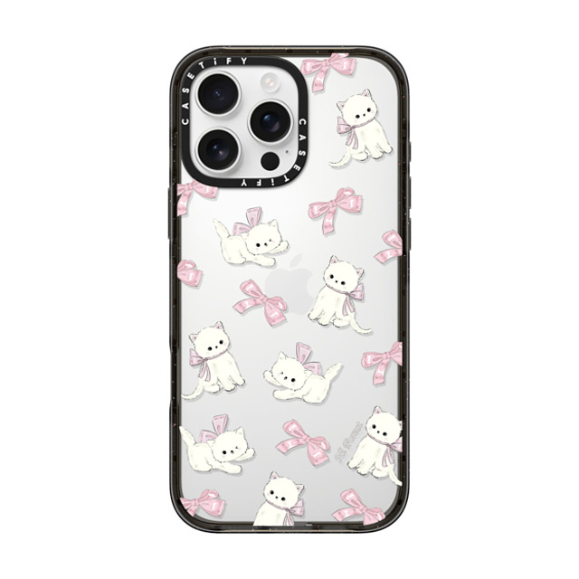 CASETiFY iPhone 16 Pro Max Case Black インパクトケース Ribbon Kitten hi forest Father's Day CASETiFY iPhone 16 Pro Max Case Black インパクトケース Ribbon Kitten hi forest Father's Day