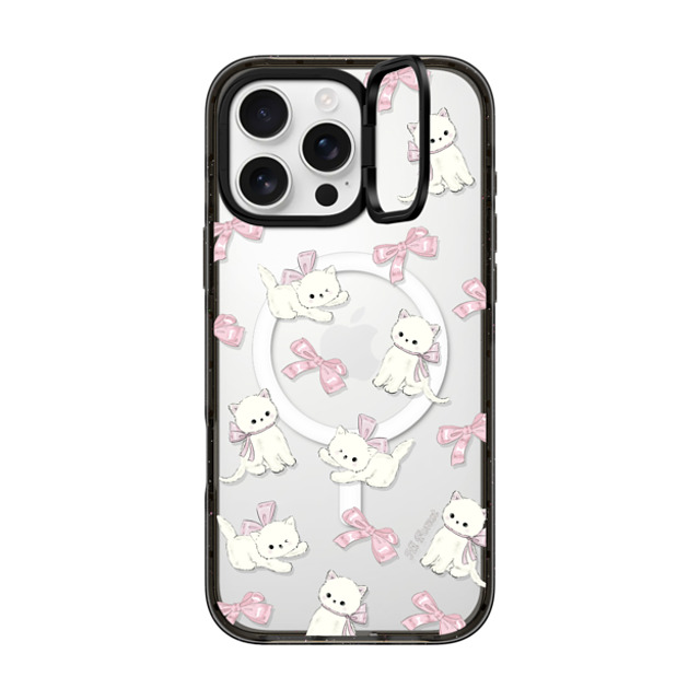 CASETiFY iPhone 16 Pro Max ケース ブラック インパクトリングスタンドケース MagSafe対応 Ribbon Kitten hi forest Father's Day CASETiFY iPhone 16 Pro Max ケース ブラック インパクトリングスタンドケース MagSafe対応 Ribbon Kitten hi forest Father's Day