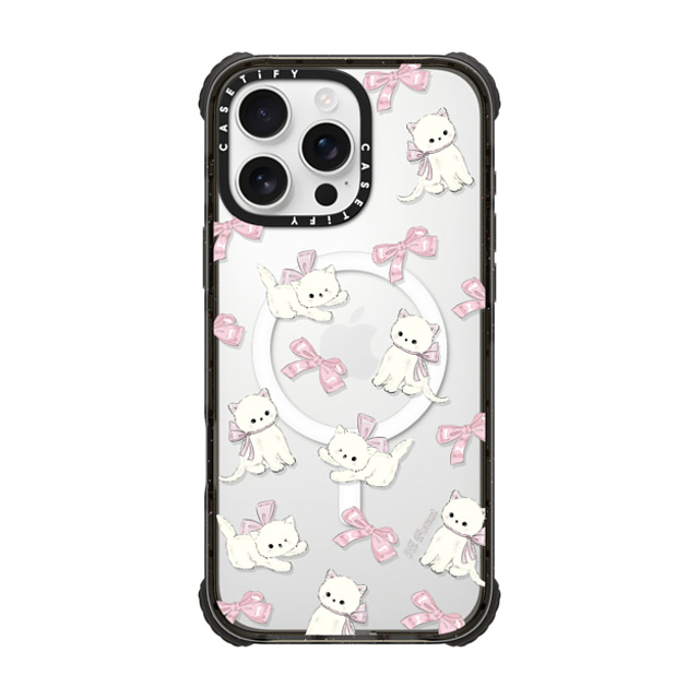 CASETiFY iPhone 16 Pro Max ケース ブラック ウルトラ インパクトケース MagSafe 対応 Ribbon Kitten hi forest Father's Day CASETiFY iPhone 16 Pro Max ケース ブラック ウルトラ インパクトケース MagSafe 対応 Ribbon Kitten hi forest Father's Day