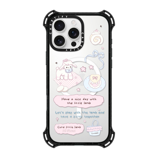 CASETiFY iPhone 16 Pro Max Case Black バウンスケース My Little Lamb hi forest CASETiFY iPhone 16 Pro Max Case Black バウンスケース My Little Lamb hi forest