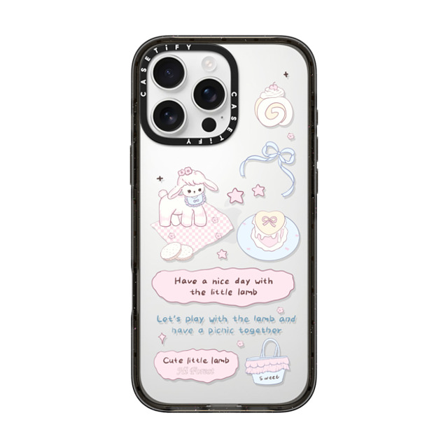 CASETiFY iPhone 16 Pro Max Case Black Impact Case My Little Lamb hi forest CASETiFY iPhone 16 Pro Max Case Black Impact Case My Little Lamb hi forest