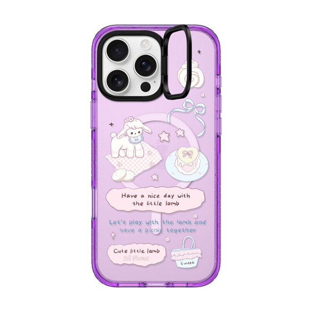 CASETiFY iPhone 16 Pro Max Case パープル インパクトリングスタンドケース MagSafe対応 My Little Lamb hi forest CASETiFY iPhone 16 Pro Max Case パープル インパクトリングスタンドケース MagSafe対応 My Little Lamb hi forest