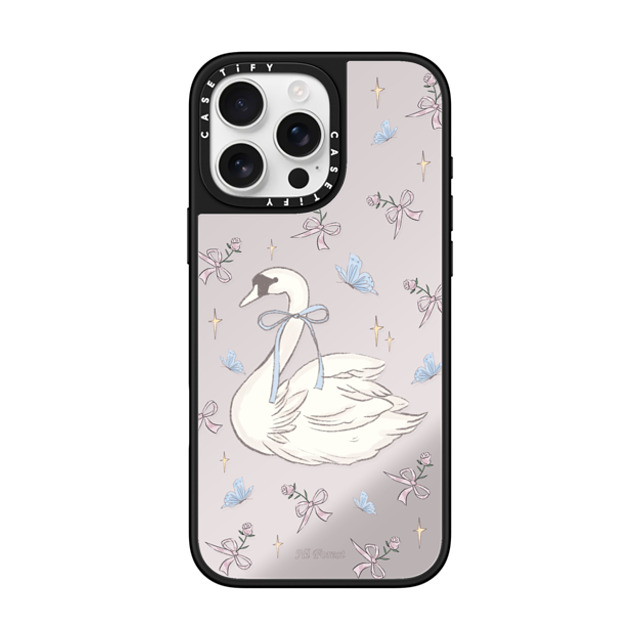 CASETiFY iPhone 16 Pro Max ケース Silver on Black ミラーケース MagSafe対応 Swan Dance hi forest Father's Day CASETiFY iPhone 16 Pro Max ケース Silver on Black ミラーケース MagSafe対応 Swan Dance hi forest Father's Day
