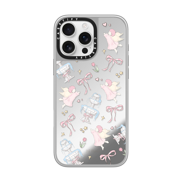 CASETiFY iPhone 16 Pro Max Case シルバー (シルバーバンパー) ミラーケース MagSafe対応 To Angel hi forest Back to School CASETiFY iPhone 16 Pro Max Case シルバー (シルバーバンパー) ミラーケース MagSafe対応 To Angel hi forest Back to School