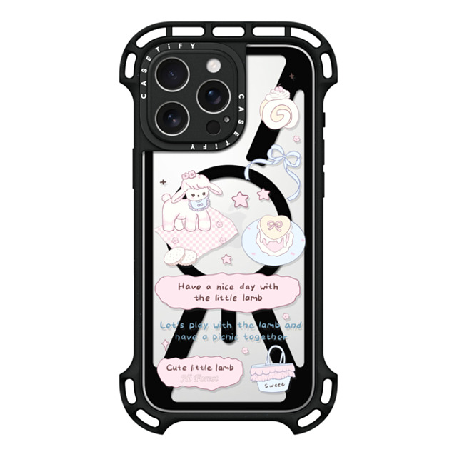 CASETiFY iPhone 16 Pro Max Case Black ウルトラ バウンスケース MagSafe対応 My Little Lamb hi forest CASETiFY iPhone 16 Pro Max Case Black ウルトラ バウンスケース MagSafe対応 My Little Lamb hi forest