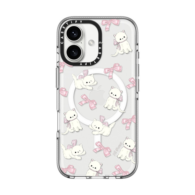 CASETiFY iPhone 16 Case Clear Clear Case MagSafe Compatible Ribbon Kitten hi forest Mother's Day CASETiFY iPhone 16 Case Clear Clear Case MagSafe Compatible Ribbon Kitten hi forest Mother's Day