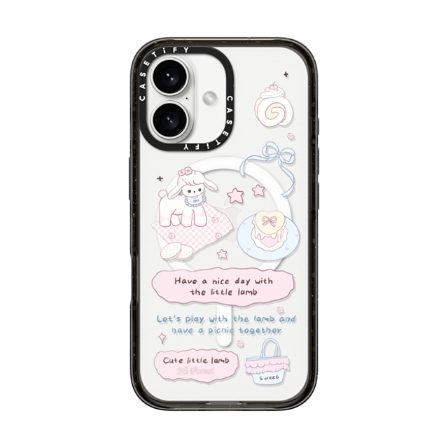 CASETiFY iPhone 16 Case Black Impact Case MagSafe Compatible My Little Lamb hi forest CASETiFY iPhone 16 Case Black Impact Case MagSafe Compatible My Little Lamb hi forest