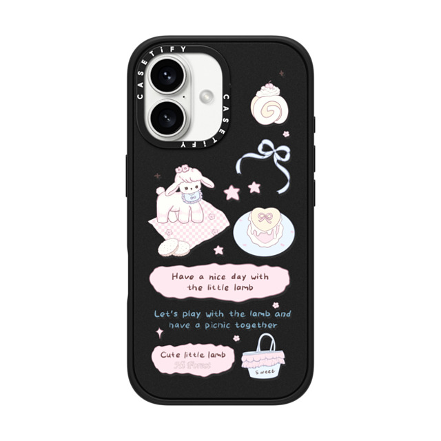 CASETiFY iPhone 16 Case Matte Black Impact Case MagSafe Compatible My Little Lamb hi forest CASETiFY iPhone 16 Case Matte Black Impact Case MagSafe Compatible My Little Lamb hi forest