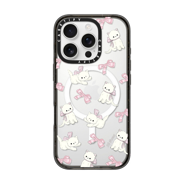 CASETiFY iPhone 16 Pro ケース ブラック インパクトケース MagSafe対応 Ribbon Kitten hi forest Father's Day CASETiFY iPhone 16 Pro ケース ブラック インパクトケース MagSafe対応 Ribbon Kitten hi forest Father's Day