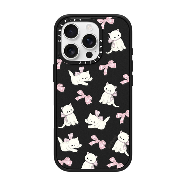 CASETiFY iPhone 16 Pro ケース マットブラック インパクトケース MagSafe対応 Ribbon Kitten hi forest Father's Day CASETiFY iPhone 16 Pro ケース マットブラック インパクトケース MagSafe対応 Ribbon Kitten hi forest Father's Day