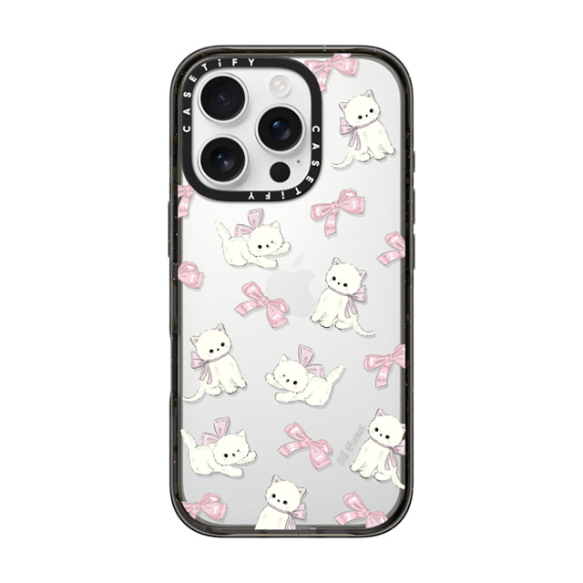 CASETiFY iPhone 16 Pro Case ブラック インパクトケース Ribbon Kitten hi forest Mother's Day CASETiFY iPhone 16 Pro Case ブラック インパクトケース Ribbon Kitten hi forest Mother's Day