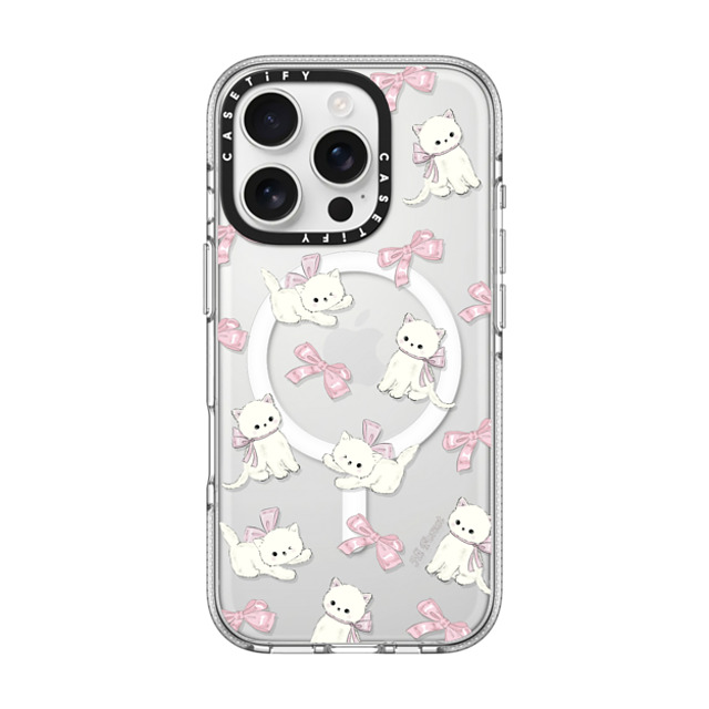 CASETiFY iPhone 16 Pro ケース クリア クリア ケース MagSafe対応 Ribbon Kitten hi forest Father's Day CASETiFY iPhone 16 Pro ケース クリア クリア ケース MagSafe対応 Ribbon Kitten hi forest Father's Day