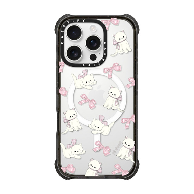 CASETiFY iPhone 16 Pro ケース ブラック ウルトラ インパクトケース MagSafe 対応 Ribbon Kitten hi forest Father's Day CASETiFY iPhone 16 Pro ケース ブラック ウルトラ インパクトケース MagSafe 対応 Ribbon Kitten hi forest Father's Day