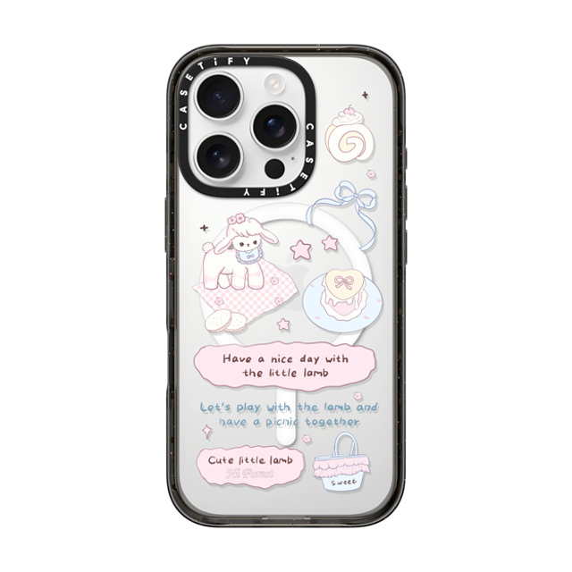 CASETiFY iPhone 16 Pro Case Black Impact Case MagSafe Compatible My Little Lamb hi forest CASETiFY iPhone 16 Pro Case Black Impact Case MagSafe Compatible My Little Lamb hi forest