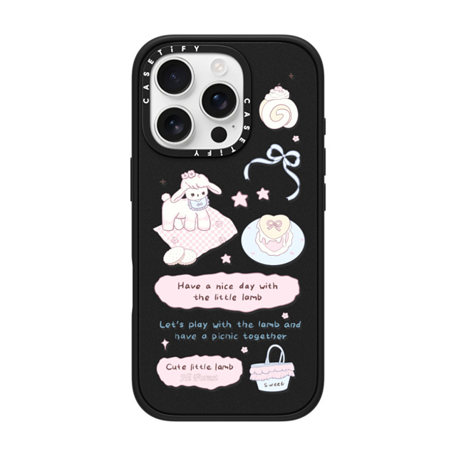 CASETiFY iPhone 16 Pro Case Matte Black Impact Case My Little Lamb hi forest CASETiFY iPhone 16 Pro Case Matte Black Impact Case My Little Lamb hi forest