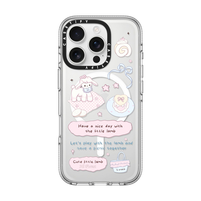 CASETiFY iPhone 16 Pro Case Clear Clear Case MagSafe Compatible My Little Lamb hi forest CASETiFY iPhone 16 Pro Case Clear Clear Case MagSafe Compatible My Little Lamb hi forest