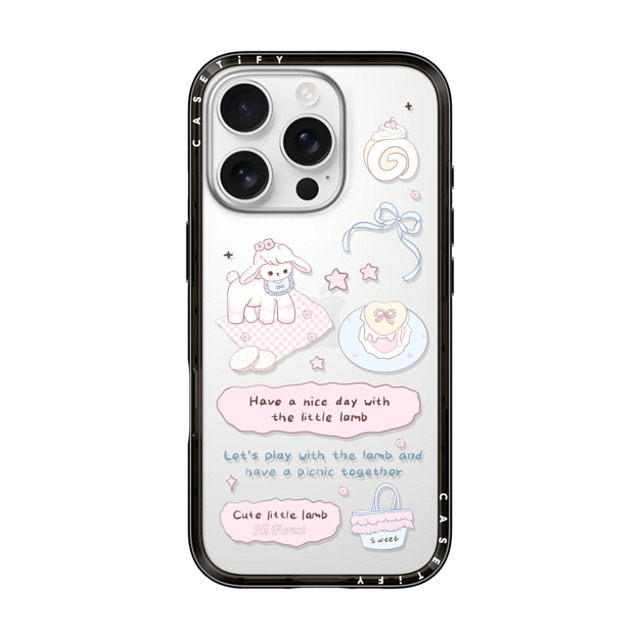 CASETiFY iPhone 16 Pro Case Black インパクトライトケース My Little Lamb hi forest CASETiFY iPhone 16 Pro Case Black インパクトライトケース My Little Lamb hi forest