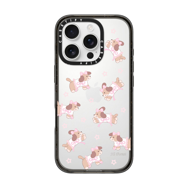 CASETiFY iPhone 16 Pro ケース ブラック インパクトケース Ribbon Puppy hi forest Father's Day CASETiFY iPhone 16 Pro ケース ブラック インパクトケース Ribbon Puppy hi forest Father's Day