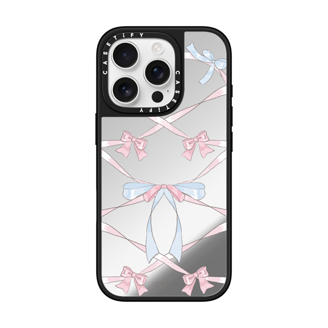 CASETiFY iPhone 16 Pro ケース Silver on Black ミラーケース MagSafe対応 Ribbon Halo hi forest Father's Day CASETiFY iPhone 16 Pro ケース Silver on Black ミラーケース MagSafe対応 Ribbon Halo hi forest Father's Day