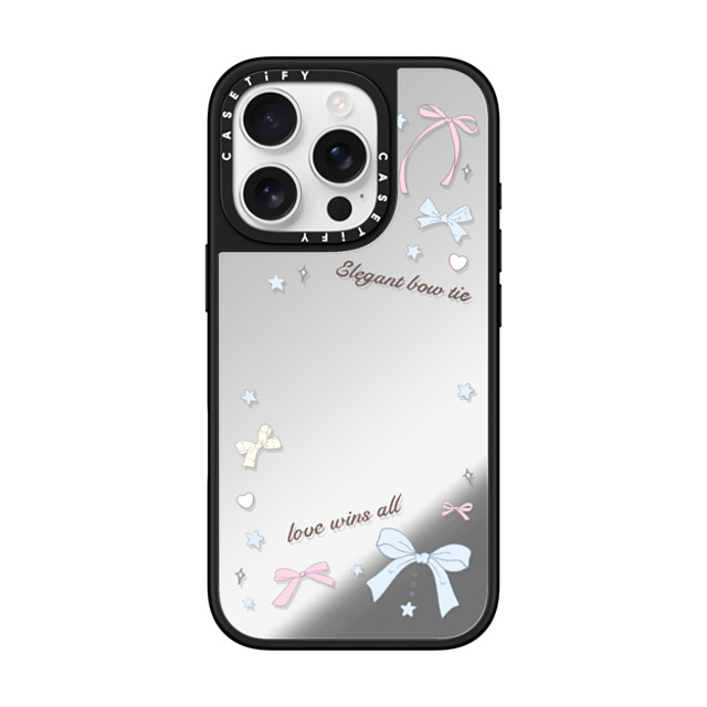 CASETiFY iPhone 16 Pro Case Silver on Black ミラーケース MagSafe対応 Love Wins All hi forest Mother's Day CASETiFY iPhone 16 Pro Case Silver on Black ミラーケース MagSafe対応 Love Wins All hi forest Mother's Day